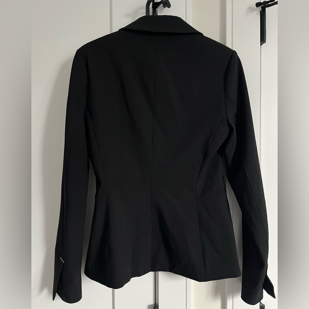 H&M Black Women's Tailored Blazer - Single-Clasp Suit Jacket - Picture 2 of 4